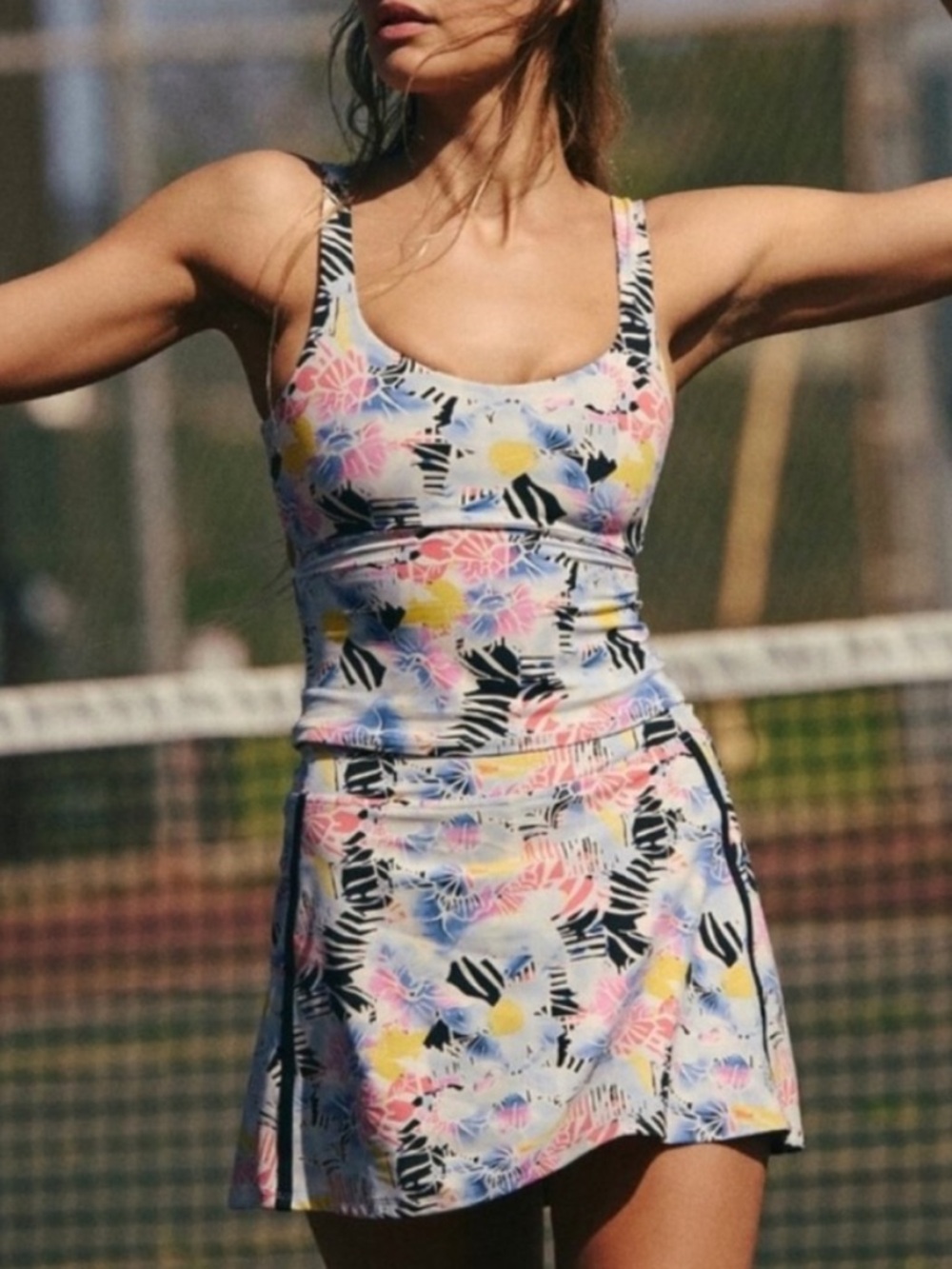 NWT Free People Never Better Mystic Floral Long Tank